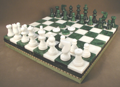 alabaster chess pieces