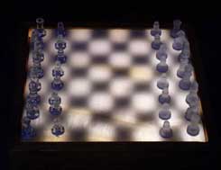 lighted chess tables