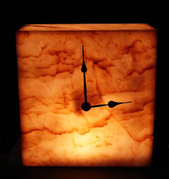 Illuminated Onyx Wall Clocks